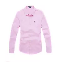 chemise ralph lauren mode fille multicolore oxford cotton pink